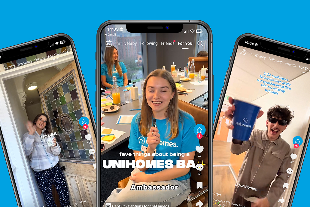 Brand Ambassador tiktok screenshot of three devices