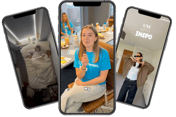 Gif of three mobile devices